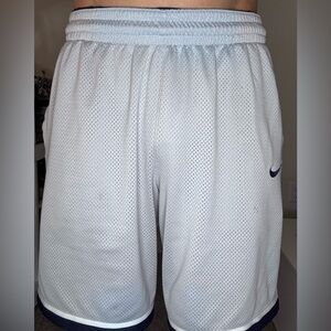 Nike Men's Gray and Blue Mesh Basketball Shorts